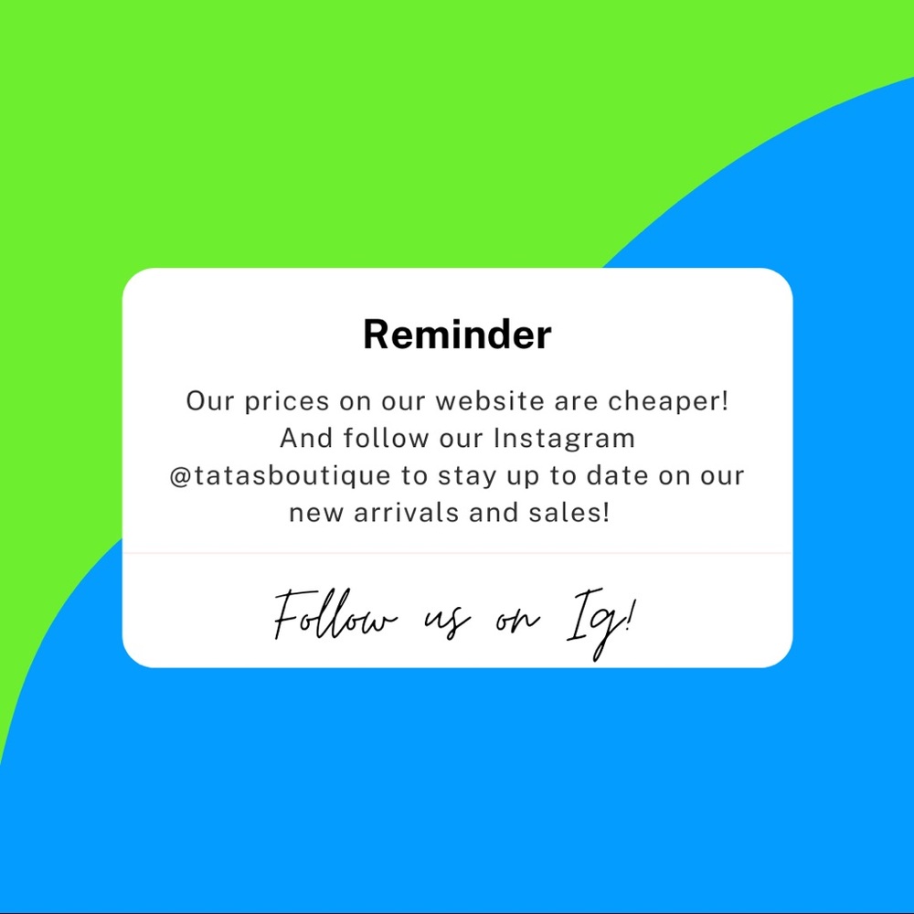 REMINDER ✨